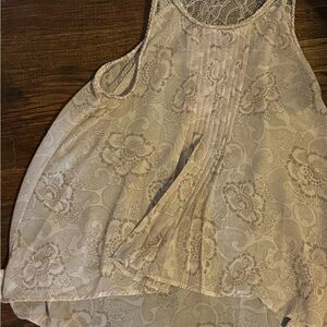 Cruel girl size M dressy tank top with rope braided sleeve trimmings